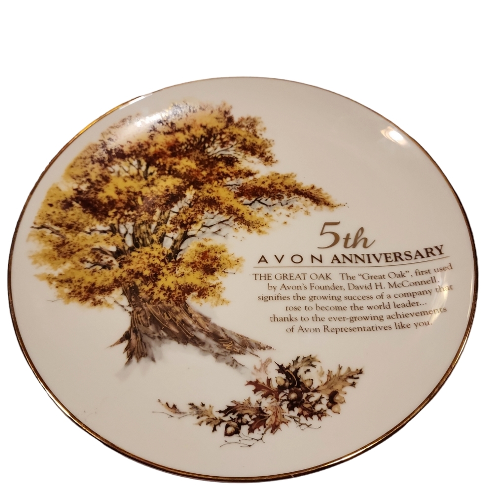 Avon 5th Anniversary Plate